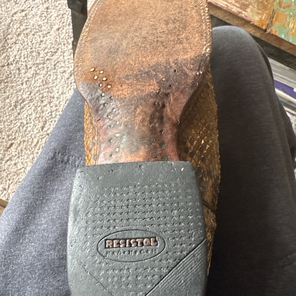 Resistol Ranch Genuine Python And Leather Cowboys… - image 6